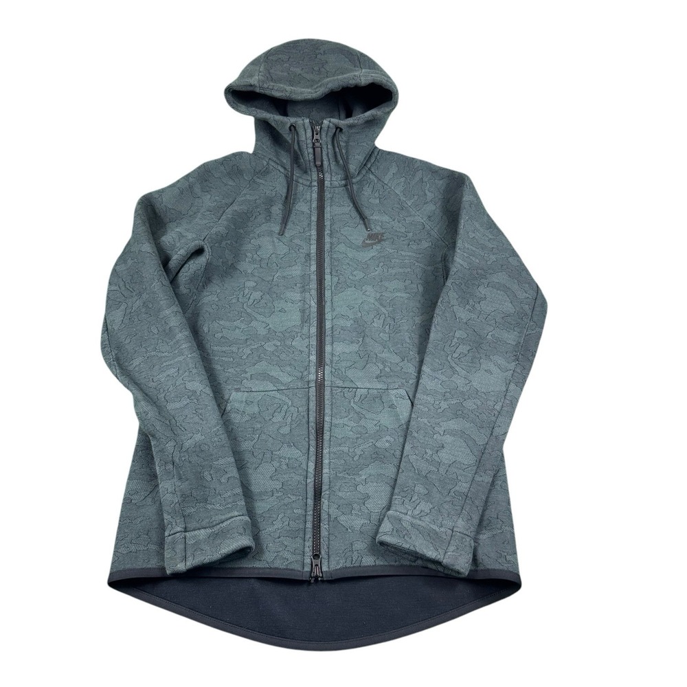 Nike Tech Fleece Blue Jacquard Camo Tracksuit Hoodie 863814-382 Mens Size M